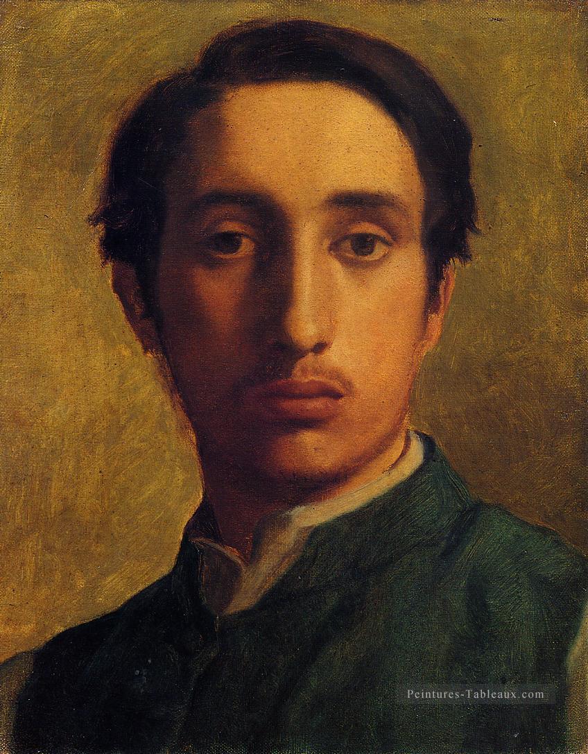 Degas dans une veste verte Edgar Degas Peintures à l'huile